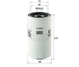filtr olejový W950/36