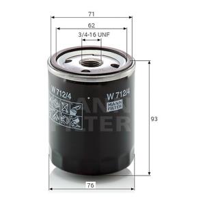 filtr olejový W712/4